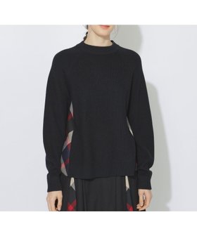 【ブルーレーベル クレストブリッジ/BLUE LABEL CRESTBRIDGE】のサイドチェック切替ニットプルオーバー 人気、トレンドファッション・服の通販 founy(ファニー) ファッション Fashion レディースファッション Fashion for Women トップス・カットソー Cut & Sew Tops ニット Knit Tops & Sweaters カジュアルプルオーバー・ニットトップス Pullovers & Knit Tops / Casual Pullovers チェック Check, Plaid, Tartan トレンド Trend, Trending Now 切替 Switching, Contrast Panel 旅行 Travel 畦 Ribbed Knit |ID:prp329100004813656