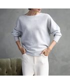 【ミッシェルクラン/MICHEL KLEIN】の定番人気 ホールガーメントドルマンスリーブニット ライトグレー|ID: prp329100004813664 ipo3291000000034951453