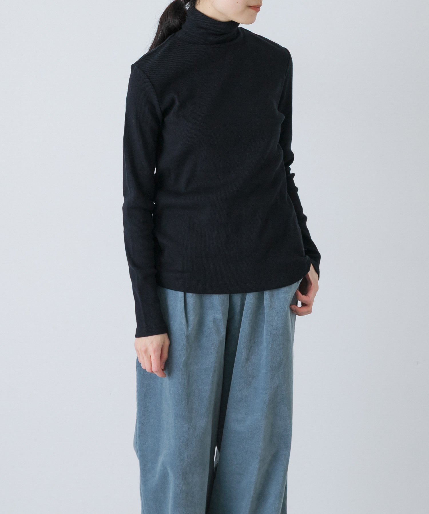 【かぐれ/kagure / URBAN RESEARCH】のコットンウールテレコタートルカットソー インテリア・キッズ・メンズ・レディースファッション・服の通販 founy(ファニー) 　ファッション　Fashion　レディースファッション　Fashion for Women　トップス・カットソー　Cut & Sew Tops　カットソー・ベーシックTシャツ　Cut-and-Sewn Tops / Stretch Tees & Basics　2025年　2025　2025-2026秋冬・A/W　Autumn/Winter 2025–26 AW25–26　冬　Winter / This Winter　おすすめ　Recommended / Our Picks　インナー　Innerwear　カットソー　Cut and Sewn Top　サロペット　Overalls, Salopette　ジャケット　Jacket, Outerwear　タートルネック　Turtleneck, High Neck　テレコ　Ribbed, Rib Stitch　フィット　Fit, Slim Fit　ベーシック　Basic, Essential　A/W・秋冬　Autumn/Winter　ブラック|ID: prp329100004813845 ipo3291000000034960461