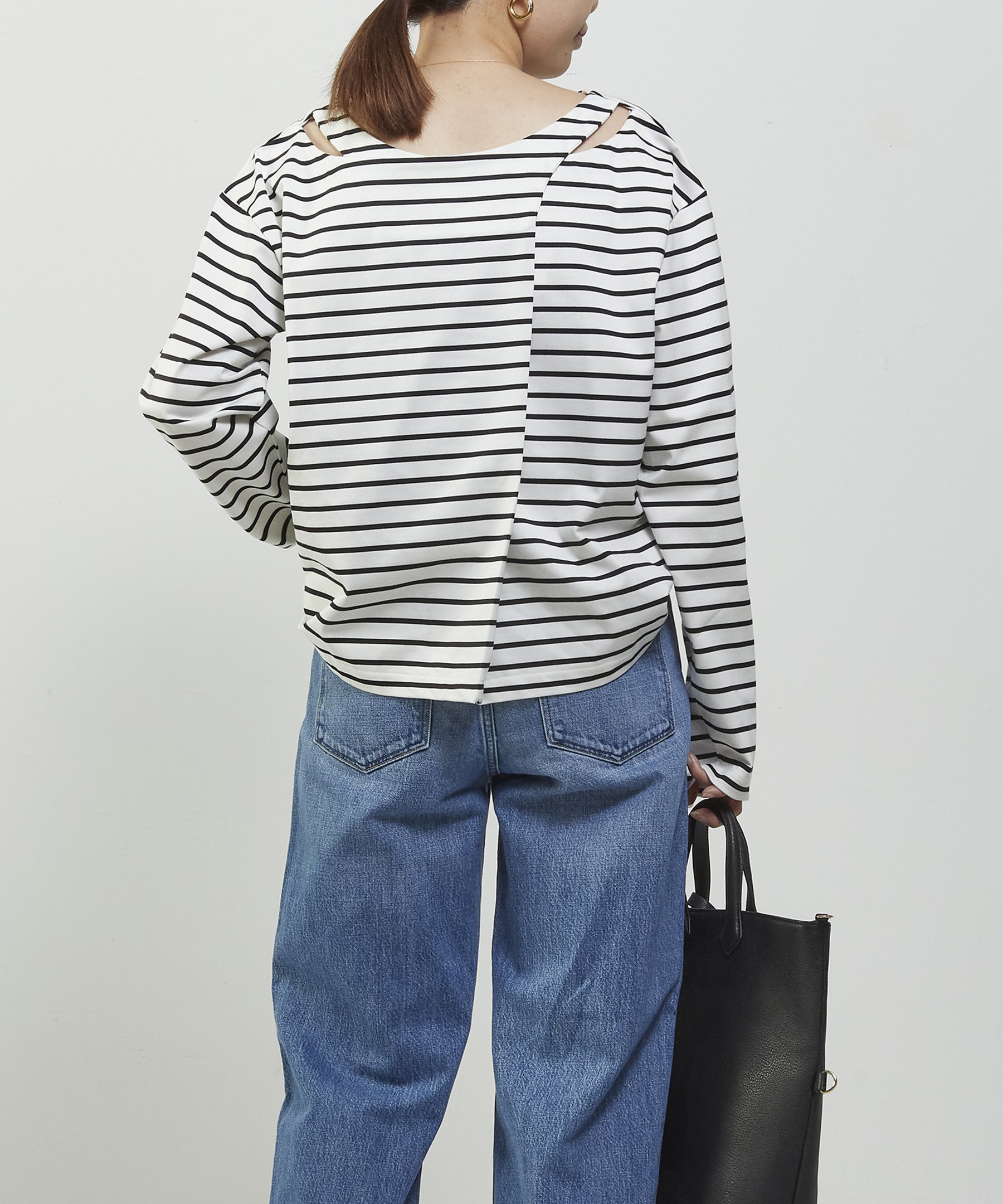 【プルミエ アロンディスモン/1er Arrondissement / MEN】のバックツイストボーダーロングスリーブTシャツ 人気、トレンドファッション・服の通販 founy(ファニー) 　ファッション　Fashion　メンズファッション　Fashion for Men　カットソー　Cut and Sewn Top　サテン　Satin, Glossy Fabric　フレンチ　French, French Style　フロント　Front, Front Design　ボーダー　Border, Stripe　 other-1|ID: prp329100004813846 ipo3291000000034960473