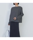 【プルミエ アロンディスモン/1er Arrondissement / MEN】のバックツイストボーダーロングスリーブTシャツ 人気、トレンドファッション・服の通販 founy(ファニー) ファッション Fashion メンズファッション Fashion for Men カットソー Cut and Sewn Top サテン Satin, Glossy Fabric フレンチ French, French Style フロント Front, Front Design ボーダー Border, Stripe thumbnail Black|ID: prp329100004813846 ipo3291000000034960482