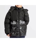 【ベベ オンライン ストア/BEBE ONLINE STORE / KIDS】の【撥水加工】タフタ切り替えロゴプリントフード中綿コート(100~160cm) ブラック|ID: prp329100004813880 ipo3291000000035158133