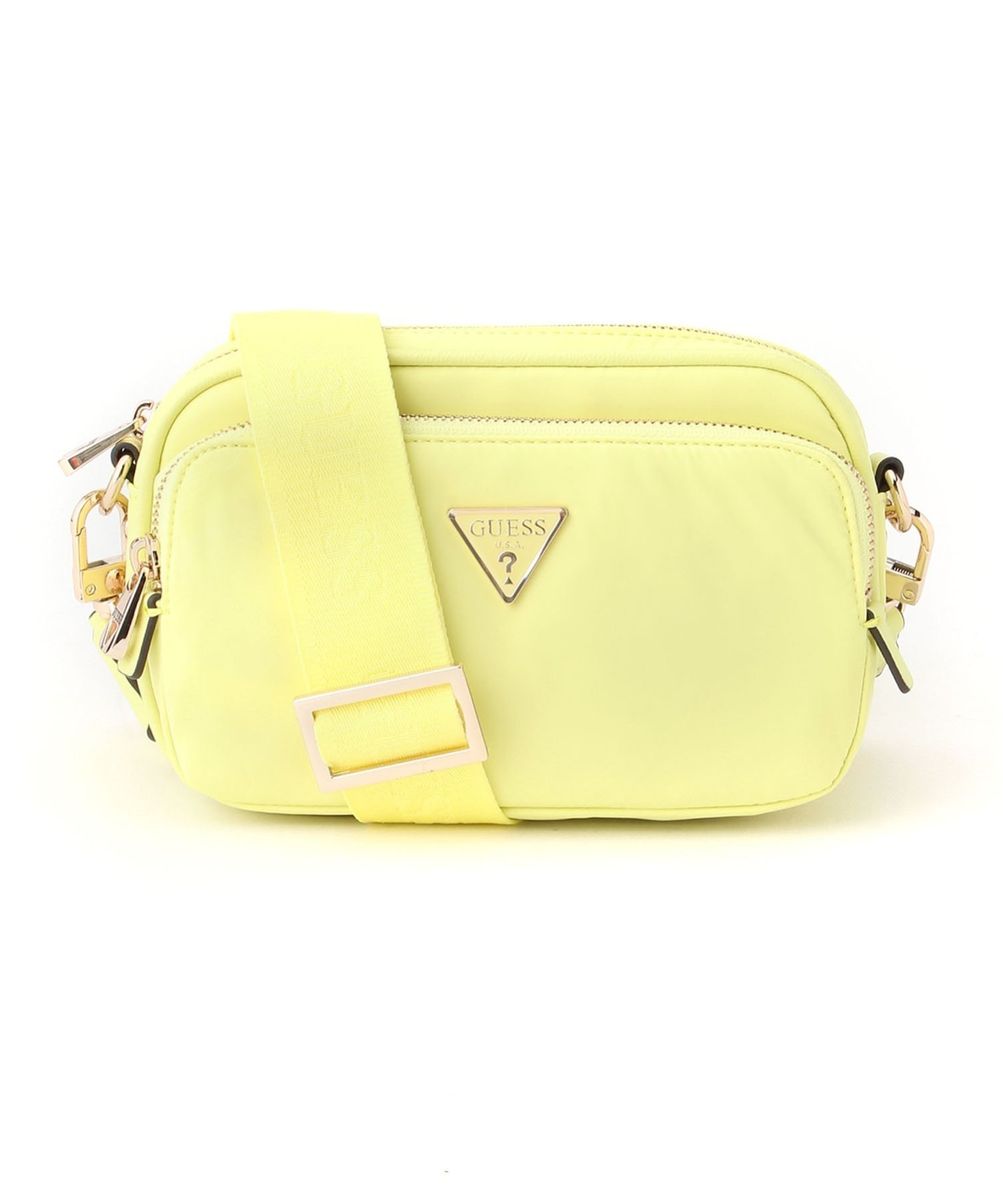 【ゲス/GUESS】のGUESS クロスボディバッグ ECO GEMMA Crossbody Camera インテリア・キッズ・メンズ・レディースファッション・服の通販 founy(ファニー) 　ファッション　Fashion　レディースファッション　Fashion for Women　アウトドア　Outdoor Clothing　カメラ　Camera Accessories　コレクション　Collection, Seasonal Line　シンプル　Simple, Minimal　ジーンズ　Jeans, Denim Pants　人気　Popular, Best Seller　旅行　Travel　イエロー|ID: prp329100004813892 ipo3291000000034960999