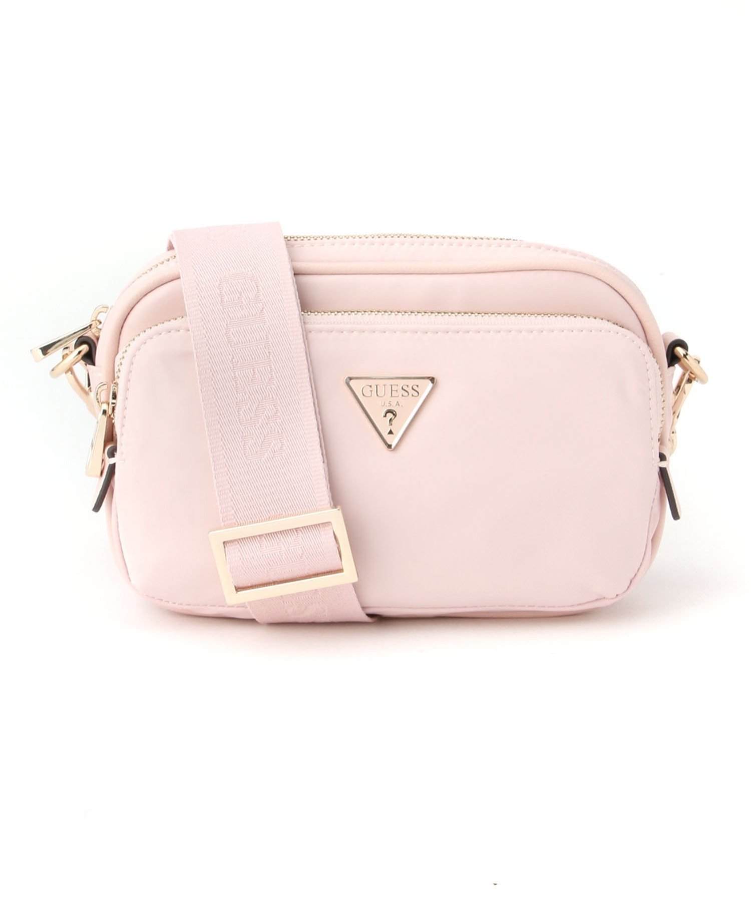 【ゲス/GUESS】のGUESS クロスボディバッグ ECO GEMMA Crossbody Camera インテリア・キッズ・メンズ・レディースファッション・服の通販 founy(ファニー) 　ファッション　Fashion　レディースファッション　Fashion for Women　アウトドア　Outdoor Clothing　カメラ　Camera Accessories　コレクション　Collection, Seasonal Line　シンプル　Simple, Minimal　ジーンズ　Jeans, Denim Pants　人気　Popular, Best Seller　旅行　Travel　ライトピンク|ID: prp329100004813892 ipo3291000000034961001