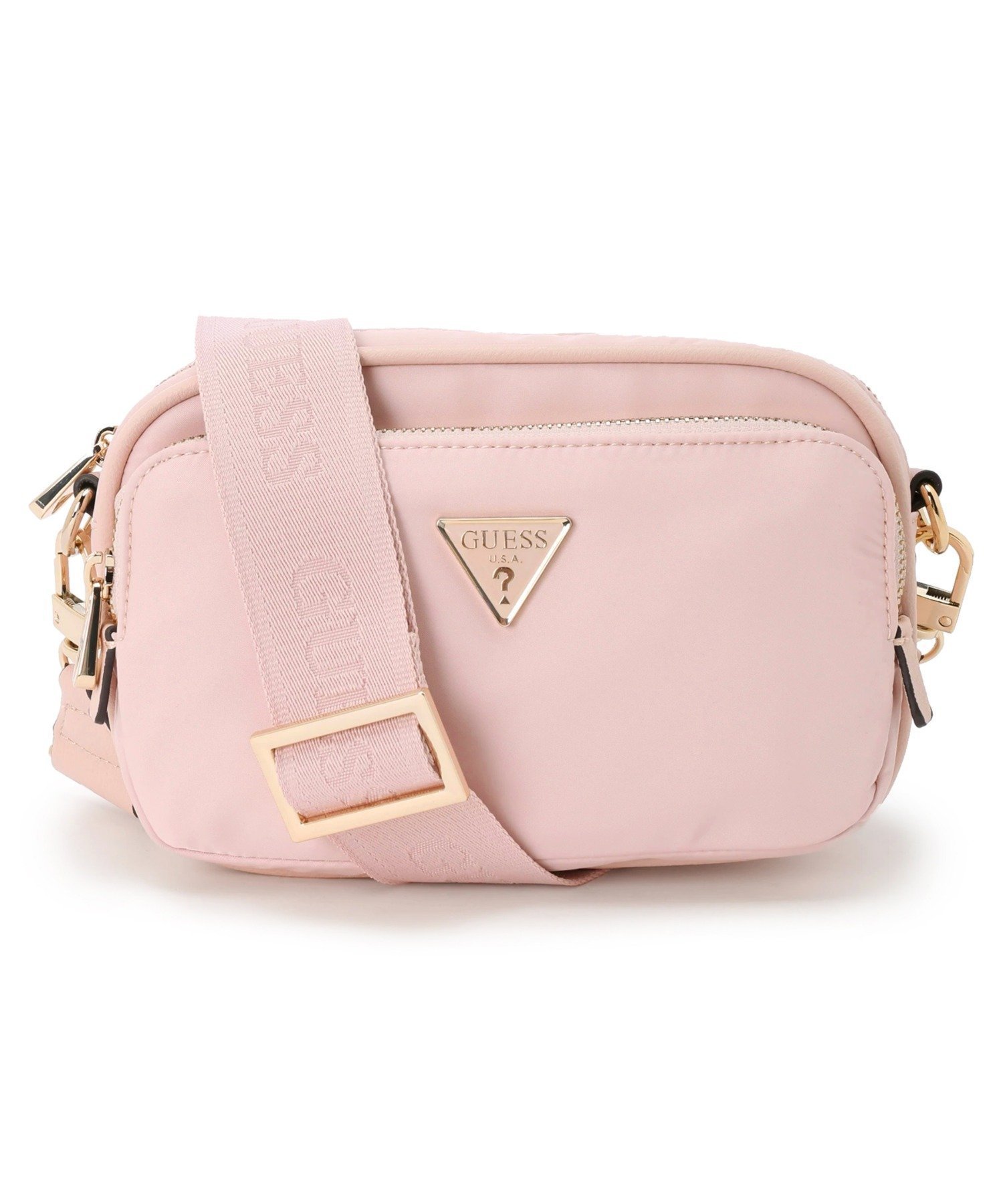 【ゲス/GUESS】のGUESS クロスボディバッグ ECO GEMMA Crossbody Camera インテリア・キッズ・メンズ・レディースファッション・服の通販 founy(ファニー) 　ファッション　Fashion　レディースファッション　Fashion for Women　アウトドア　Outdoor Clothing　カメラ　Camera Accessories　コレクション　Collection, Seasonal Line　シンプル　Simple, Minimal　ジーンズ　Jeans, Denim Pants　人気　Popular, Best Seller　旅行　Travel　ライトピンク|ID: prp329100004813892 ipo3291000000034961010