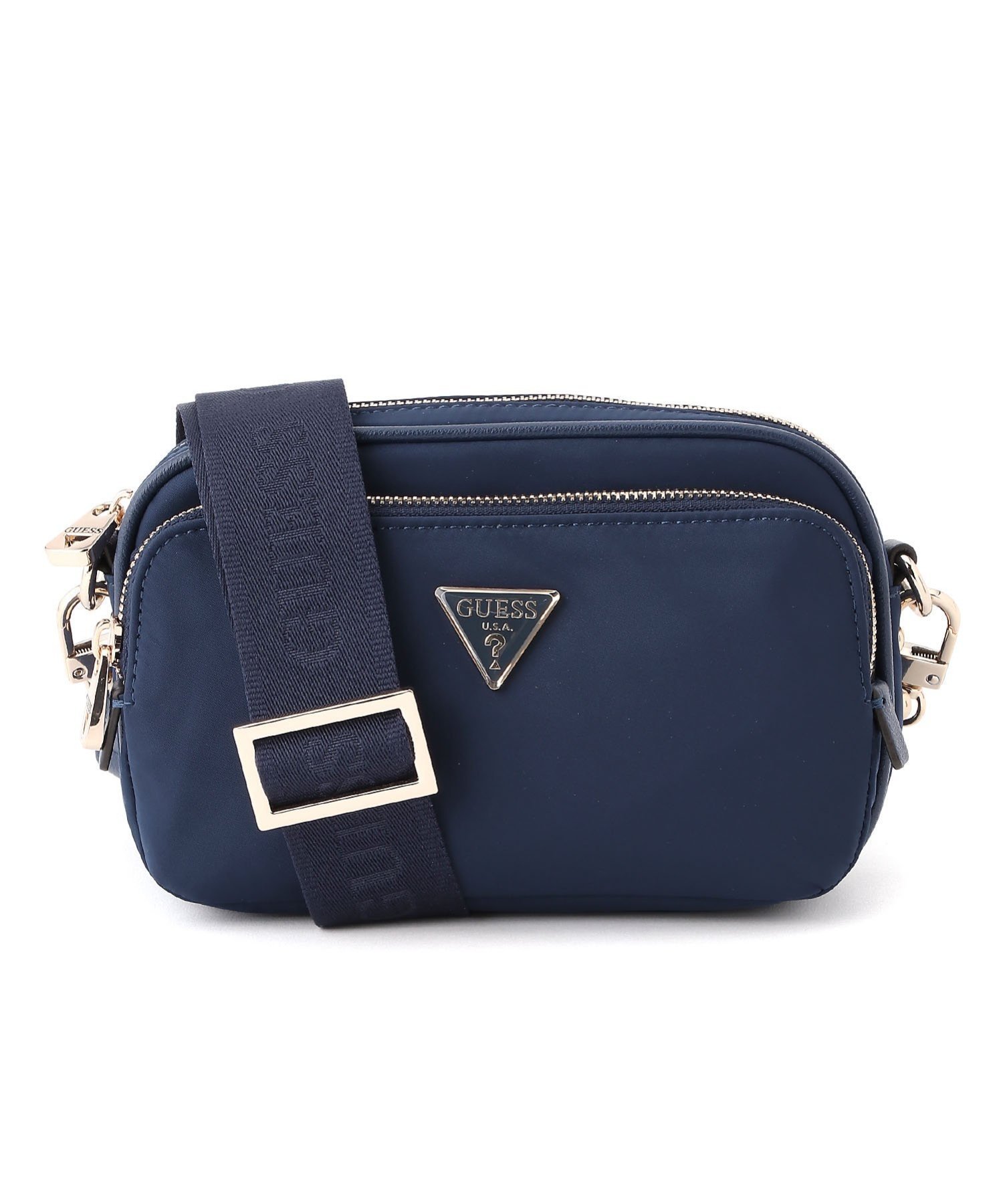 【ゲス/GUESS】のGUESS クロスボディバッグ ECO GEMMA Crossbody Camera インテリア・キッズ・メンズ・レディースファッション・服の通販 founy(ファニー) 　ファッション　Fashion　レディースファッション　Fashion for Women　アウトドア　Outdoor Clothing　カメラ　Camera Accessories　コレクション　Collection, Seasonal Line　シンプル　Simple, Minimal　ジーンズ　Jeans, Denim Pants　人気　Popular, Best Seller　旅行　Travel　ネイビー|ID: prp329100004813892 ipo3291000000034961014