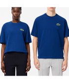 【ラコステ/LACOSTE】のシェニールワニロゴ オーバーサイズ半袖Tシャツ / ルーズフィットT 人気、トレンドファッション・服の通販 founy(ファニー) ファッション Fashion レディースファッション Fashion for Women トップス・カットソー Cut & Sew Tops シャツ・ブラウス・オフィスカジュアル Elegant Blouses & Button-Ups ロングTシャツ・Tシャツ Longline T-Shirts & Tees スリーブ Sleeve, Long Sleeve / Short Sleeve トレンド Trend, Trending Now ハーフ Half, Half-Length ルーズ Loose, Oversized 半袖 Short Sleeve, Half Sleeve thumbnail ブルー|ID: prp329100004813893 ipo3291000000034961041