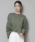 【ナノ ユニバース/nano universe】のドルマンスリーブバックドロストヘムカットプルオーバー カーキ|ID: prp329100004813975 ipo3291000000034961780