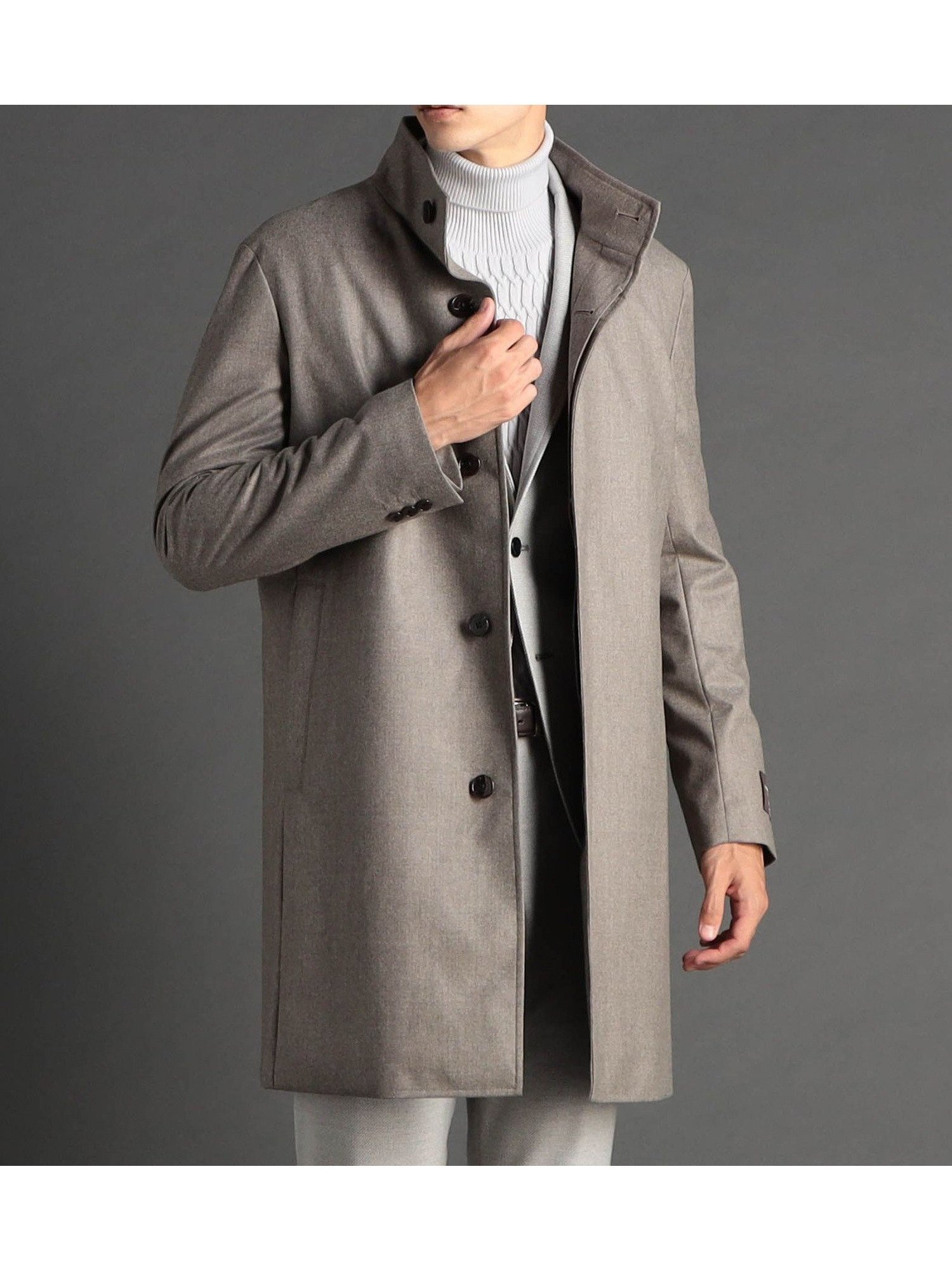 【ニコル/NICOLE / MEN】の【ex/tra】CANONICO 2WAYスタンドカラーコート 人気、トレンドファッション・服の通販 founy(ファニー) 　ファッション　Fashion　メンズファッション　Fashion for Men　イタリア　Italy　スタンド　Stand Collar, Upright Stand　スマート　Smart, Elegant　ボンディング　Bonding, Bonded Fabric　ポケット　Pocket, Pocket Detail　ライナー　Liner, Inner Layer　エレガント 上品　Elegant　 other-1|ID: prp329100004814037 ipo3291000000034962435