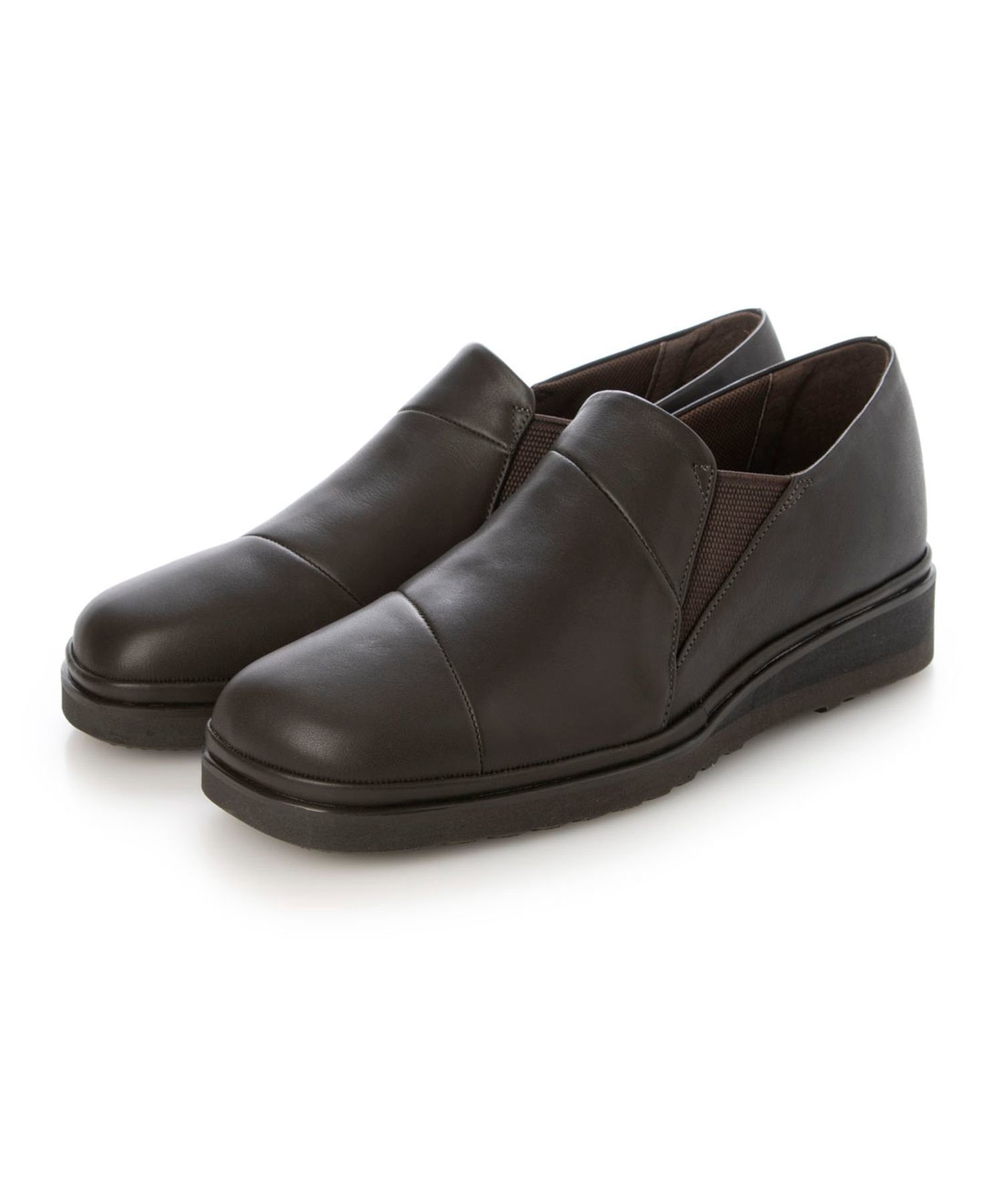 【モード エ ジャコモ/MODE ET JACOMO】のスクエアトゥ切り替えスリッポン インテリア・キッズ・メンズ・レディースファッション・服の通販 founy(ファニー) 　ファッション　Fashion　レディースファッション　Fashion for Women　インナー　Innerwear　クッション　Cushion, Throw Pillow　シンプル　Simple, Minimal　スリッポン　Slip-On, Loafer　バイアス　Bias, Diagonal Cut　フォルム　Silhouette, Form　エレガント 上品　Elegant　定番　Standard, Basic Item　軽量　Lightweight, Ultra Light　DBR|ID: prp329100004814065 ipo3291000000034962632