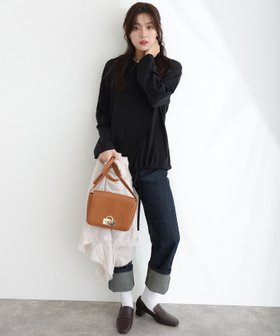 【プールヴー/PourVous】の長袖裾バルーントップス カットソーきれいめトップス 長袖 ブラウス 人気、トレンドファッション・服の通販 founy(ファニー) ファッション Fashion レディースファッション Fashion for Women トップス・カットソー Cut & Sew Tops シャツ・ブラウス・オフィスカジュアル Elegant Blouses & Button-Ups カットソー・ベーシックTシャツ Cut-and-Sewn Tops / Stretch Tees & Basics カットソー Cut and Sewn Top 長袖 Long Sleeve, Full Sleeve |ID:prp329100004814085