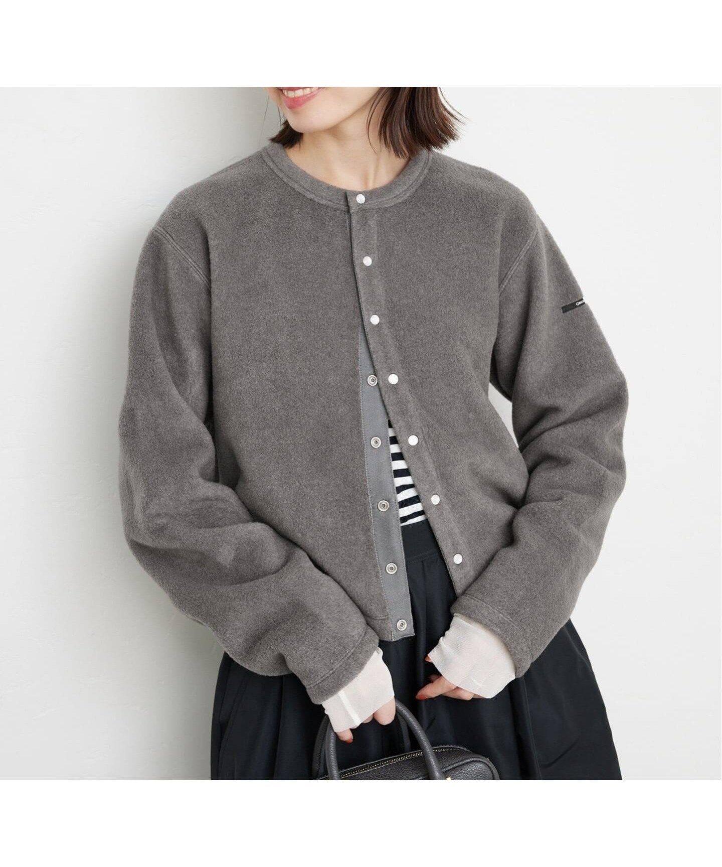 【スローブ イエナ/SLOBE IENA】の《追加》ORCIVAL/オーシバル フリースカーディガン #OR-C0378 インテリア・キッズ・メンズ・レディースファッション・服の通販 founy(ファニー) 　ファッション　Fashion　レディースファッション　Fashion for Women　トップス・カットソー　Cut & Sew Tops　カーディガン・羽織り　Layered Style Cardigans　フランス　France, French　グレー|ID: prp329100004814112 ipo3291000000034962992