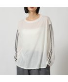 【ラコレ/LAKOLE】の袖ラインプリント長袖T 人気、トレンドファッション・服の通販 founy(ファニー) ファッション Fashion レディースファッション Fashion for Women トップス・カットソー Cut & Sew Tops サロペット Overalls, Salopette シアー Sheer, See-Through シルバー Silver, Metallic Silver ビスチェ Bustier, Corset Top プリント Print, Printed Pattern 長袖 Long Sleeve, Full Sleeve thumbnail オフ11|ID: prp329100004814136 ipo3291000000034963263