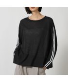 【ラコレ/LAKOLE】の袖ラインプリント長袖T 人気、トレンドファッション・服の通販 founy(ファニー) ファッション Fashion レディースファッション Fashion for Women トップス・カットソー Cut & Sew Tops サロペット Overalls, Salopette シアー Sheer, See-Through シルバー Silver, Metallic Silver ビスチェ Bustier, Corset Top プリント Print, Printed Pattern 長袖 Long Sleeve, Full Sleeve thumbnail ブラック19|ID: prp329100004814136 ipo3291000000034963267