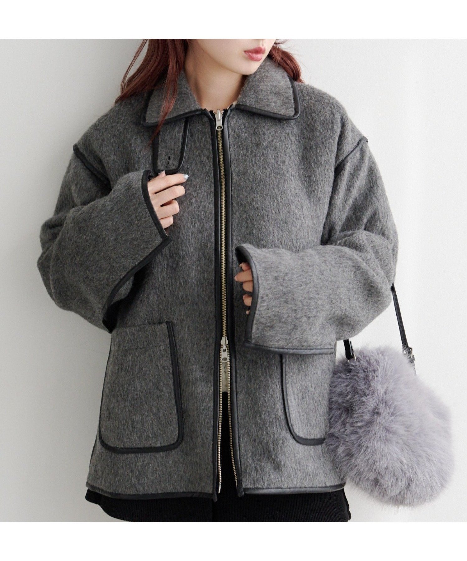 【パルグループ/PAL GROUP】の【Kastane】リバーシブルパイピングブルゾン インテリア・キッズ・メンズ・レディースファッション・服の通販 founy(ファニー) 　ファッション　Fashion　レディースファッション　Fashion for Women　アウター　Coat / Outerwear Collection　ブルゾンジャケット・スポーティアウター　Blouson Jackets　スタンド　Stand Collar, Upright Stand　スラックス　Slacks, Dress Pants　デニム　Denim, Jeans Material　トレンド　Trend, Trending Now　パイピング　Piping, Trim Design　ブルゾン　Blouson, Bomber Jacket　ボトム　Bottoms, Lower Wear　防寒　Cold Protection, Winter-Ready　リバーシブル　Reversible, Two-Sided　冬　Winter / This Winter　再入荷　Restock / Back in Stock　おすすめ　Recommended / Our Picks　チャコールグレー|ID: prp329100004814142 ipo3291000000034963330