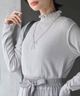 【アールピーエス/rps】のリブニットソー衿シャ-リングカットソー 人気、トレンドファッション・服の通販 founy(ファニー) ファッション Fashion レディースファッション Fashion for Women トップス・カットソー Cut & Sew Tops ニット Knit Tops & Sweaters カットソー・ベーシックTシャツ Cut-and-Sewn Tops / Stretch Tees & Basics シャーリング Shirring, Ruched シンプル Simple, Minimal ハイネック High Neck, Mock Neck フェミニン Feminine, Girly ランダム Random, Irregular |ID:prp329100004814152