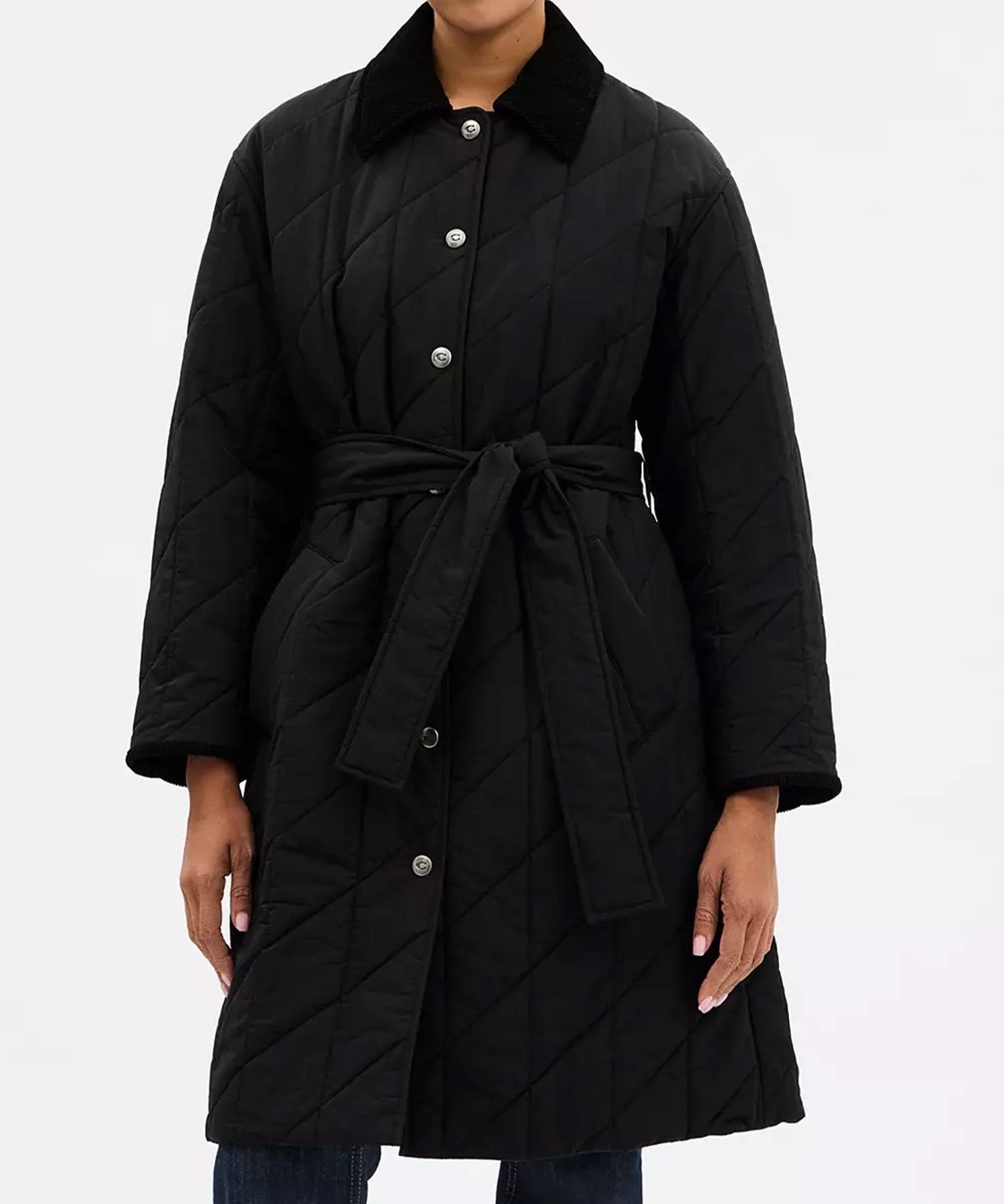 【コーチ/COACH】の【公式】キルテッド コート・コーデュロイ カラー 人気、トレンドファッション・服の通販 founy(ファニー) 　ファッション　Fashion　レディースファッション　Fashion for Women　アウター　Coat / Outerwear Collection　コート・ロングコート・ピーコート　Long Coats, Peacoats & More　アウトレット　Outlet / Clearance　コーデュロイ　Corduroy, Cord Fabric　シューズ　Shoes, Footwear　スリーブ　Sleeve, Long Sleeve / Short Sleeve　トリミング　Trimming, Decorative Edge　フロント　Front, Front Design　ポケット　Pocket, Pocket Detail　財布　Wallet, Purse　 other-1|ID: prp329100004814178 ipo3291000000034963909