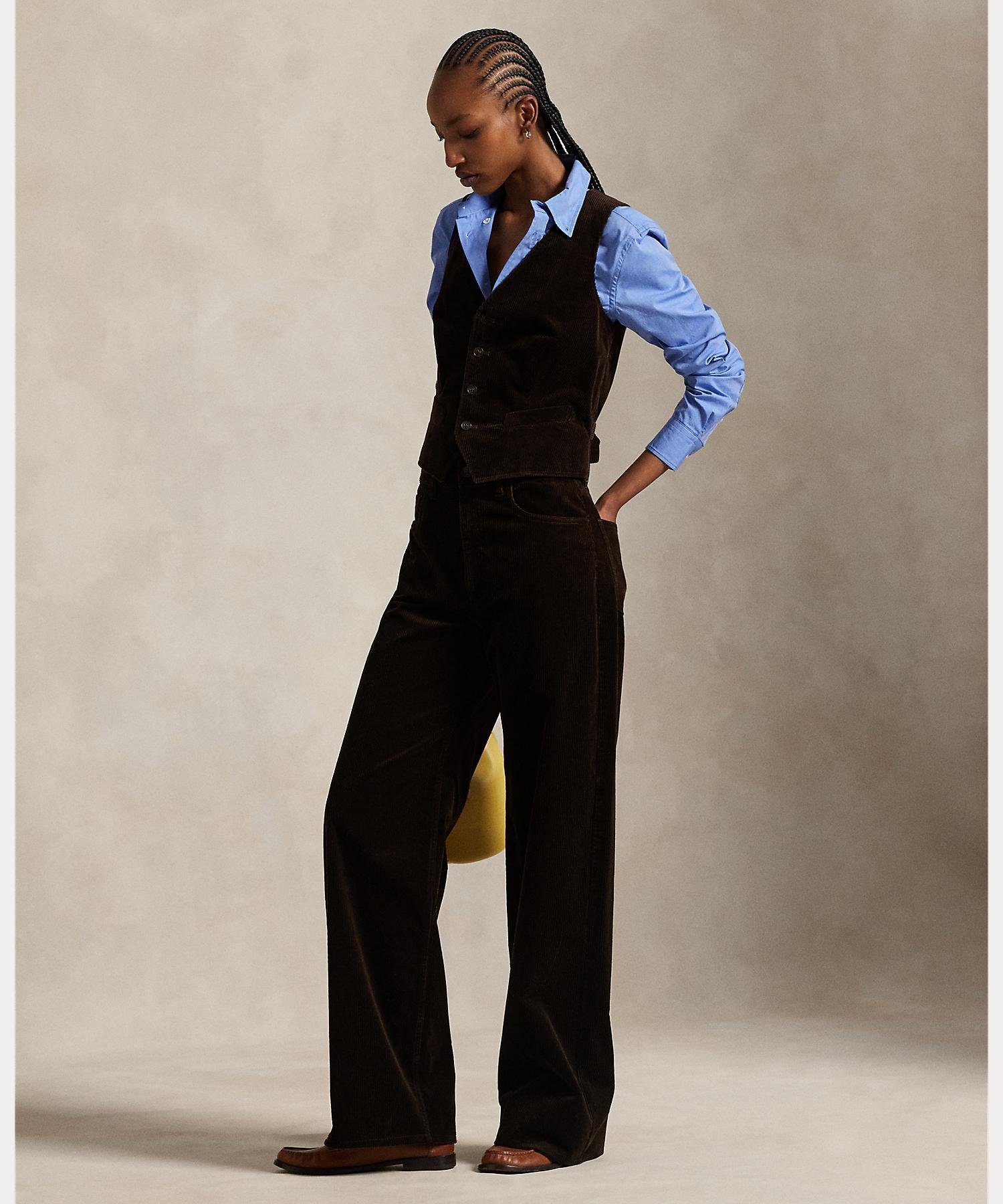 【ラルフローレン/RALPH LAUREN】のコットン コーデュロイ ワイドレッグ パンツ 人気、トレンドファッション・服の通販 founy(ファニー) 　ファッション　Fashion　レディースファッション　Fashion for Women　パンツ　Pants & Trousers　くるぶし　Ankle-Length　コーデュロイ　Corduroy, Cord Fabric　ハイライズ　High Rise, High Waist　フレア　Flare, Flared　ポケット　Pocket, Pocket Detail　ループ　Loop, Loop Knit　 other-1|ID: prp329100004814201 ipo3291000000034964078