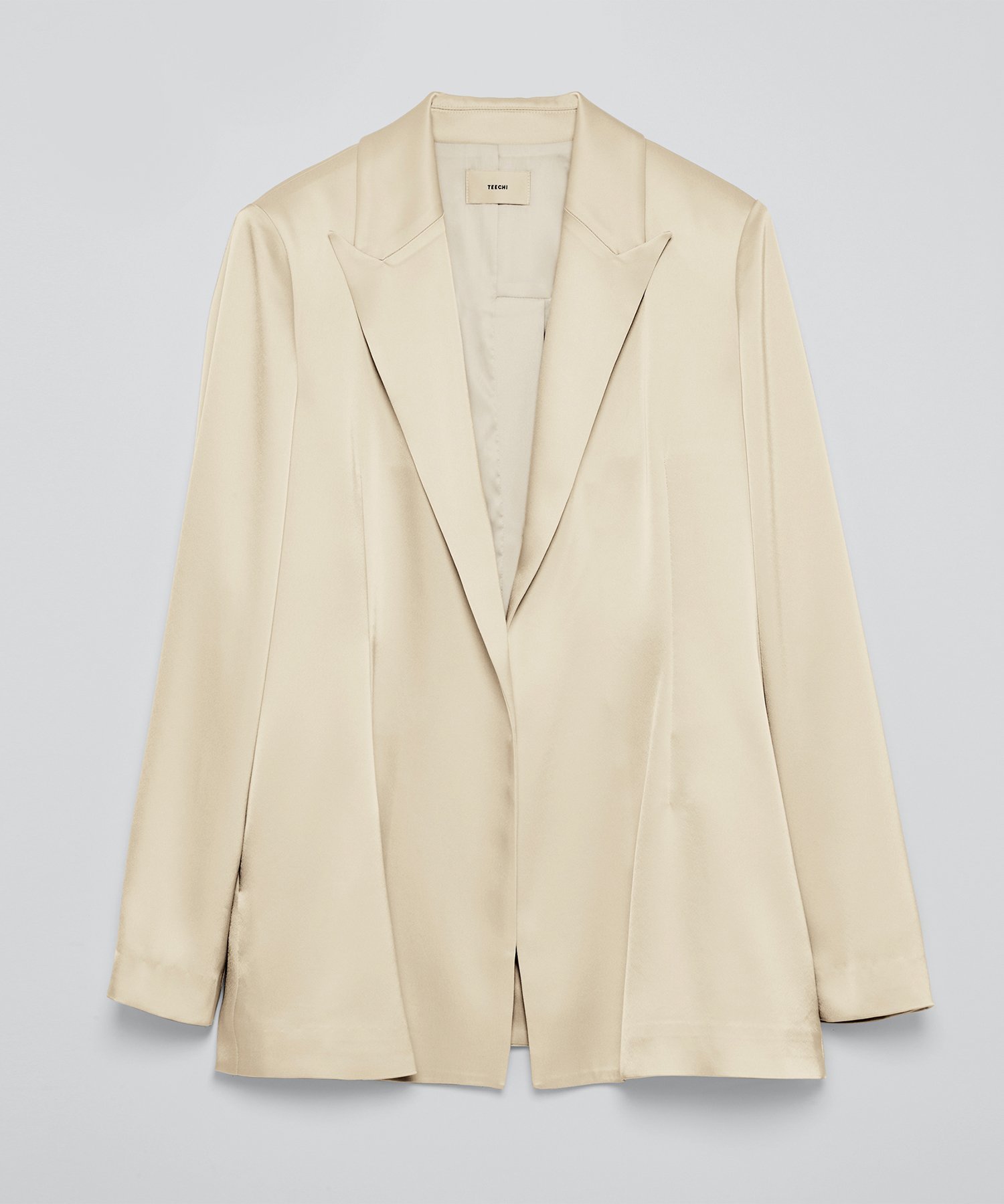 【ティーチ/TEECHI】のサテンジャケット インテリア・キッズ・メンズ・レディースファッション・服の通販 founy(ファニー) 　ファッション　Fashion　レディースファッション　Fashion for Women　アウター　Coat / Outerwear Collection　レディースジャケット・軽アウター　Jackets　サテン　Satin, Glossy Fabric　シルク　Silk, 100% Silk　ジャケット　Jacket, Outerwear　セットアップ　Set-Up, Coordinated Outfit　ダブル　Double, Double-Breasted　なめらか　Smooth, Silky Texture　おすすめ　Recommended / Our Picks　エレガント 上品　Elegant　BEIGE|ID: prp329100004814217 ipo3291000000034964160
