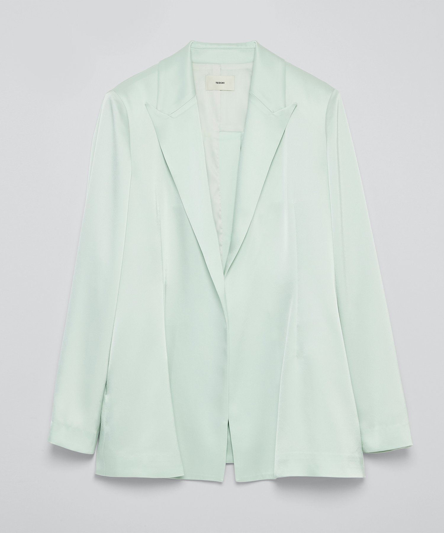 【ティーチ/TEECHI】のサテンジャケット インテリア・キッズ・メンズ・レディースファッション・服の通販 founy(ファニー) 　ファッション　Fashion　レディースファッション　Fashion for Women　アウター　Coat / Outerwear Collection　レディースジャケット・軽アウター　Jackets　サテン　Satin, Glossy Fabric　シルク　Silk, 100% Silk　ジャケット　Jacket, Outerwear　セットアップ　Set-Up, Coordinated Outfit　ダブル　Double, Double-Breasted　なめらか　Smooth, Silky Texture　おすすめ　Recommended / Our Picks　エレガント 上品　Elegant　GREEN|ID: prp329100004814217 ipo3291000000034964162