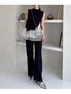 【フレイ アイディー/FRAY I.D】の【00サイズ】セミフレアーパンツ 人気、トレンドファッション・服の通販 founy(ファニー) ファッション Fashion レディースファッション Fashion for Women パンツ Pants & Trousers スマート Smart, Elegant センター Center, Center Line フラット Flat, Flat Shoes フレア Flare, Flared フロント Front, Front Design thumbnail BLK[009]|ID: prp329100004814243 ipo3291000000034964439