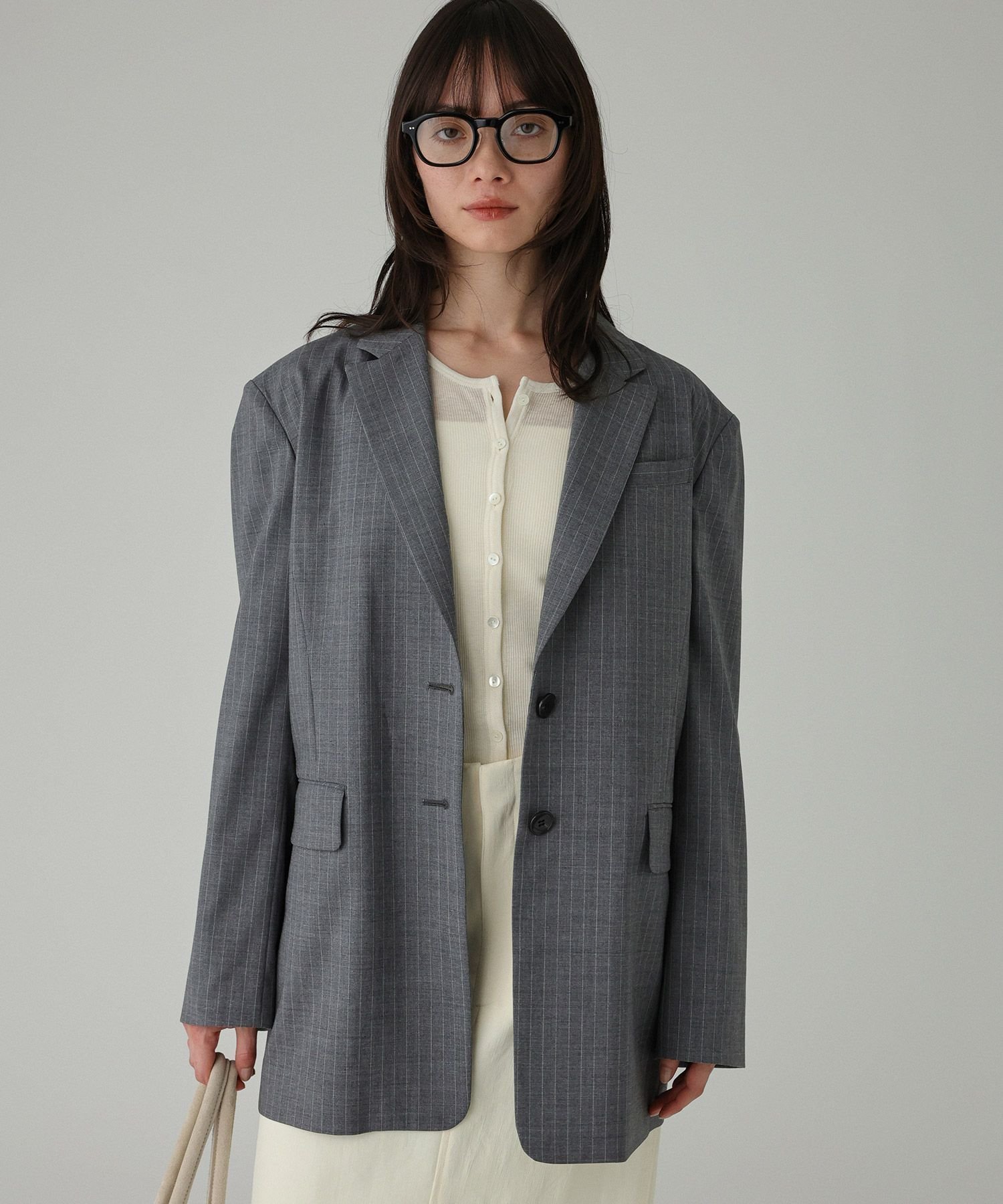 【バビロン/BABYLONE / KIDS】の【多機能素材】シングルオーバージャケット 人気、トレンドファッション・服の通販 founy(ファニー) 　ファッション　Fashion　キッズファッション　Fashion for Kids　アウター　Coat Outerwear /Kids　シェイプ　Shape, Slim Fit　ジャケット　Jacket, Outerwear　ストライプ　Stripe, Striped Pattern　ストレッチ　Stretch, Stretchy Fabric　フォーマル　Formal, Dressy　再入荷　Restock / Back in Stock　旅行　Travel　 other-1|ID: prp329100004814252 ipo3291000000034964533