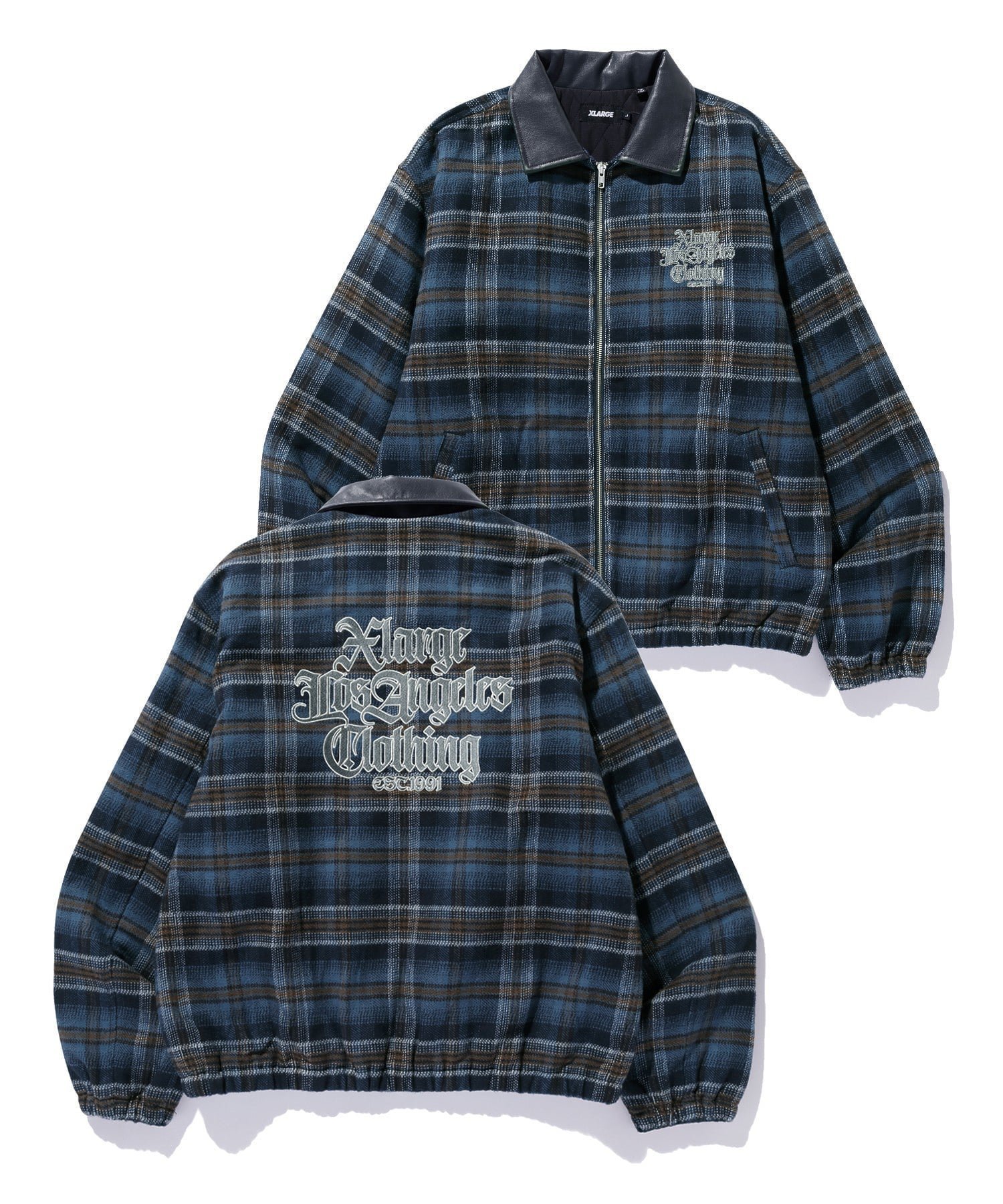 【エクストララージ/XLARGE】のOLD ENGLISH FLANNEL JACKET インテリア・キッズ・メンズ・レディースファッション・服の通販 founy(ファニー) 　ファッション　Fashion　レディースファッション　Fashion for Women　アウター　Coat / Outerwear Collection　レディースジャケット・軽アウター　Jackets　ジャケット　Jacket, Outerwear　チェック　Check, Plaid, Tartan　フェイクレザー　Faux Leather, PU Leather　ベーシック　Basic, Essential　NAVY|ID: prp329100004814271 ipo3291000000034964734