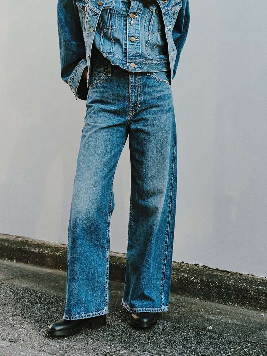 【スタイリング/styling】の【セットアップ対応】【styling/×Lee】デニムパンツ インテリア・キッズ・メンズ・レディースファッション・服の通販 founy(ファニー) 　雑誌掲載アイテム　Magazine Picks & Fashion Features　ファッション雑誌　Fashion Magazines　ストーリィ　STORY　ファッション　Fashion　レディースファッション　Fashion for Women　セットアップ　Matching Sets　レディースパンツ・ボトムス　Pants & Trousers / Bottoms　パンツ　Pants & Trousers　デニムパンツ・ジーンズ・美脚デニム　Denim Jeans & Pants　3月号　March Issue　スマート　Smart, Elegant　セットアップ　Set-Up, Coordinated Outfit　デニム　Denim, Jeans Material　パッチ　Patch, Appliqué　ポケット　Pocket, Pocket Detail　ワイド　Wide, Wide Fit　雑誌　Magazine, Fashion Magazine　BLU[086]|ID: prp329100004814282 ipo3291000000034964801