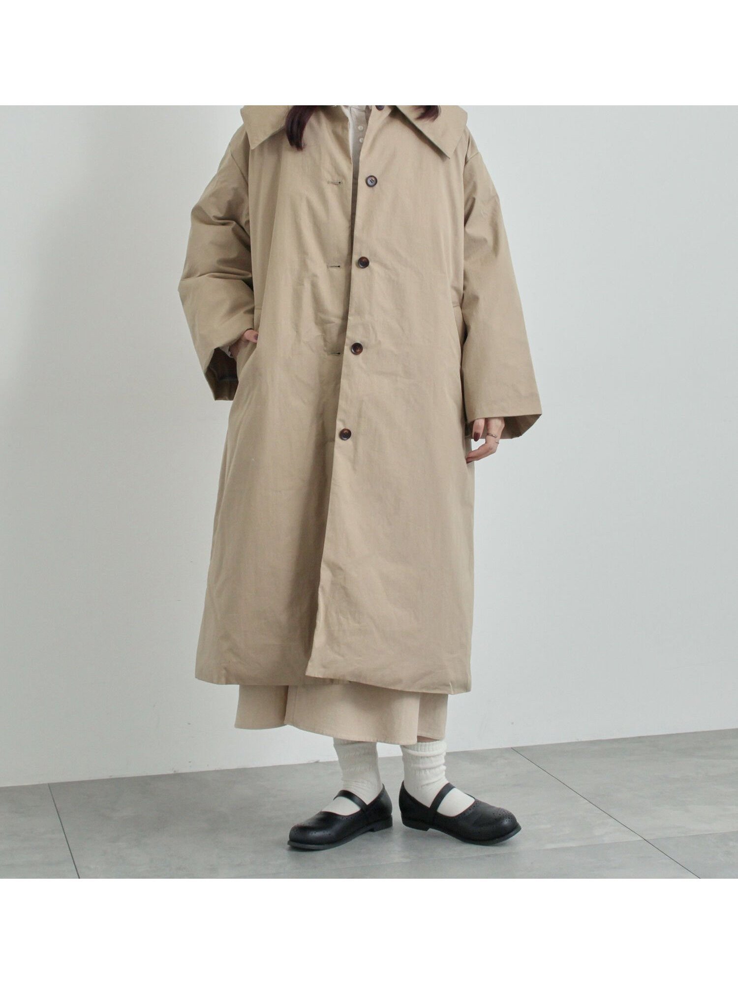 【サマンサモスモス/Samansa Mos2】の綿ナイロン中綿コート インテリア・キッズ・メンズ・レディースファッション・服の通販 founy(ファニー) 　ファッション　Fashion　レディースファッション　Fashion for Women　アウター　Coat / Outerwear Collection　コート・ロングコート・ピーコート　Long Coats, Peacoats & More　ベージュ|ID: prp329100004814307 ipo3291000000034964961