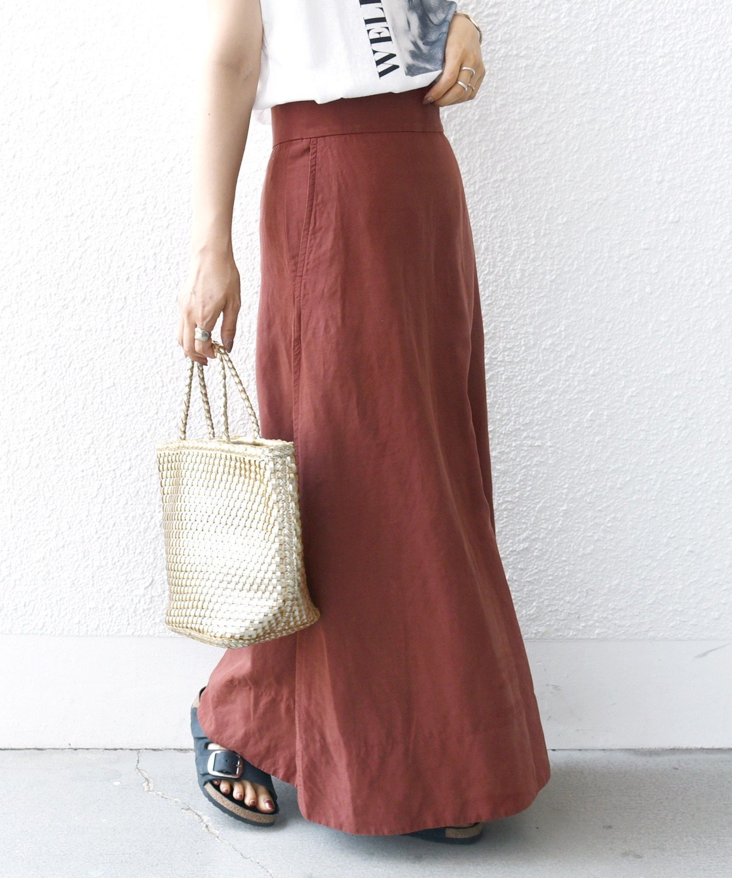 【シップス フォー ウィメン/SHIPS】の手洗い可能 麻混 フレア マキシ スカート インテリア・キッズ・メンズ・レディースファッション・服の通販 founy(ファニー) 　ファッション　Fashion　レディースファッション　Fashion for Women　スカート　Skirts　コンパクト　Compact, Small Size　フレア　Flare, Flared　ポケット　Pocket, Pocket Detail　マキシ　Maxi, Full Length　リネン　Linen, Linen Fabric　おすすめ　Recommended / Our Picks　2024年　2024　2024春夏・S/S　Spring/Summer 2024 SS24　ブラウン|ID: prp329100004814355 ipo3291000000034965365