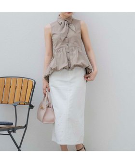 【ノエラ/Noela】のパールデニムナロースカート 人気、トレンドファッション・服の通販 founy(ファニー) ファッション Fashion レディースファッション Fashion for Women スカート Skirts スリット Slit, Slit Detail デニム Denim, Jeans Material パール Pearl, Pearl Accent ポケット Pocket, Pocket Detail ランダム Random, Irregular |ID:prp329100004814357