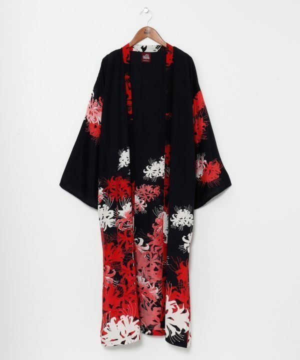 【アミナコレクション/Amina Collection】の【カヤ】【UVカット加工】絢爛羽織 インテリア・キッズ・メンズ・レディースファッション・服の通販 founy(ファニー) 　ファッション　Fashion　レディースファッション　Fashion for Women　ポケット　Pocket, Pocket Detail　エレガント 上品　Elegant　羽織　Haori, Light Jacket　ブラック×レッド|ID: prp329100004814359 ipo3291000000034965420