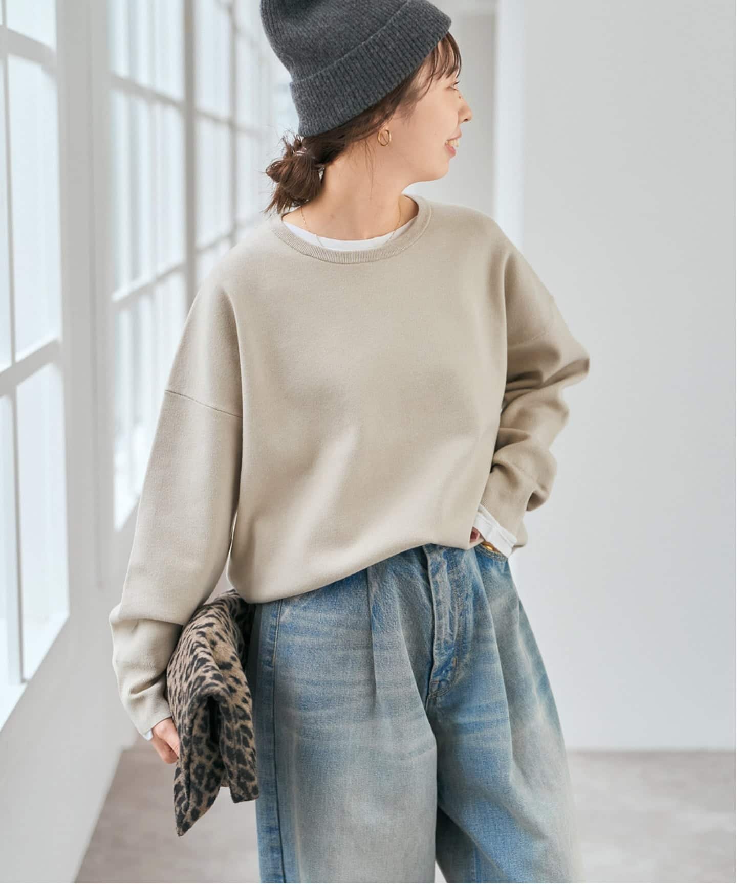 【スピック&スパン/Spick & Span】のウォッシャブルPEバルキーヤーンルーズニット 人気、トレンドファッション・服の通販 founy(ファニー) 　ファッション　Fashion　レディースファッション　Fashion for Women　トップス・カットソー　Cut & Sew Tops　ニット　Knit Tops & Sweaters　ウォッシャブル　Machine Washable　スマート　Smart, Elegant　 other-1|ID: prp329100004814360 ipo3291000000034965451