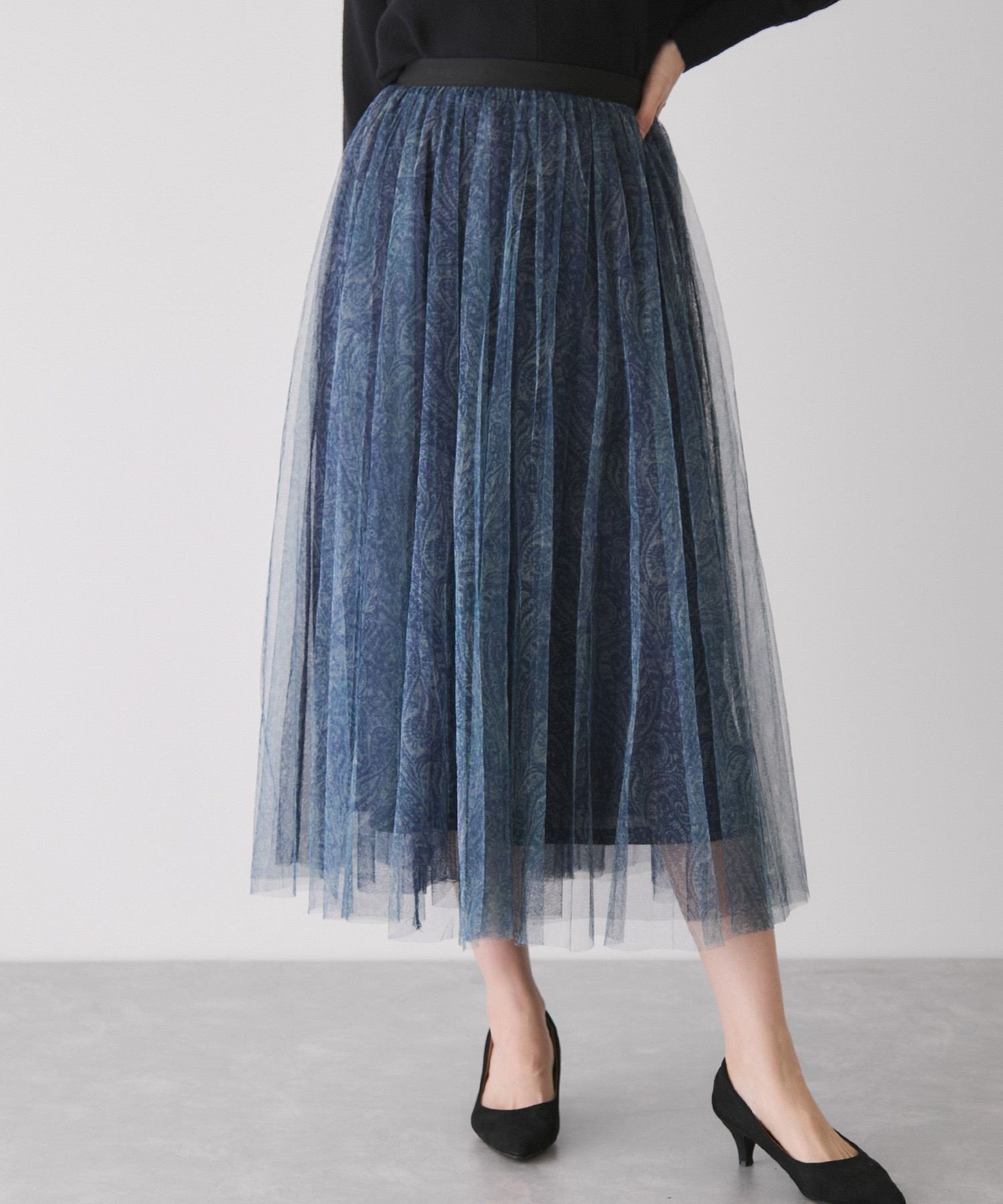 【ジャイロ/JAYRO】の柄シアー重ねスカート 人気、トレンドファッション・服の通販 founy(ファニー) 　ファッション　Fashion　レディースファッション　Fashion for Women　スカート　Skirts　エアリー　Airy Texture　エレガント 上品　Elegant　春　Spring　カットソー　Cut and Sewn Top　カーディガン　Cardigan, Knitwear　クール　Cool, Chic　グラデーション　Gradient, Ombre　シアー　Sheer, See-Through　シンプル　Simple, Minimal　スウェット / スエット　Sweatshirt, Sweatwear　チュール　Tulip, Tulip Motif　パーカー　Hoodie, Parka　フレア　Flare, Flared　ペイズリー　Paisley, Ethnic Pattern　ポケット　Pocket, Pocket Detail　ライダースジャケット　Riders, Biker Jacket　A/W・秋冬　Autumn/Winter　S/S・春夏　SS, Spring/Summer, Warm Season　おすすめ　Recommended / Our Picks　夏　Summer　 other-1|ID: prp329100004814366 ipo3291000000034965540