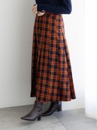 【テチチ/Te chichi】のチェックアソートロングプリーツスカート 人気、トレンドファッション・服の通販 founy(ファニー) ファッション Fashion レディースファッション Fashion for Women スカート Skirts プリーツスカート / 上品フェミニンスタイル Pleated Skirts クラシカル Classical, Vintage-Inspired チェック Check, Plaid, Tartan プリーツ Pleats, Pleated ロング Long, Long-Length 無地 Plain, Solid Color thumbnail オレンジ|ID: prp329100004814367 ipo3291000000034965560