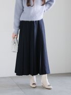 【テチチ/Te chichi】のチェックアソートロングプリーツスカート 人気、トレンドファッション・服の通販 founy(ファニー) ファッション Fashion レディースファッション Fashion for Women スカート Skirts プリーツスカート / 上品フェミニンスタイル Pleated Skirts クラシカル Classical, Vintage-Inspired チェック Check, Plaid, Tartan プリーツ Pleats, Pleated ロング Long, Long-Length 無地 Plain, Solid Color thumbnail ネイビー|ID: prp329100004814367 ipo3291000000034965561