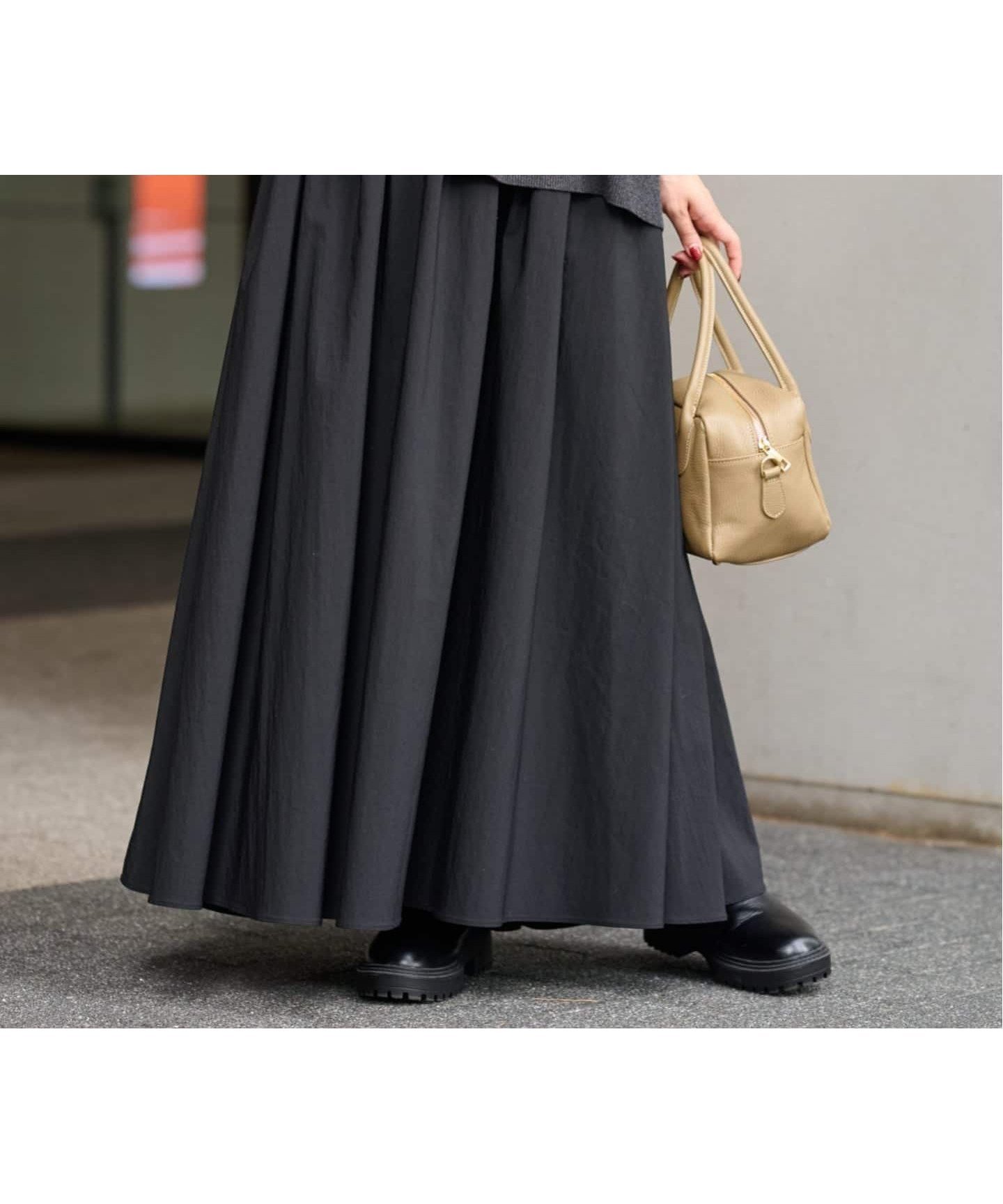 【ジャーナルスタンダード レリューム/JOURNAL STANDARD relume】の《WEB限定追加》ギャザーフレアスカート インテリア・キッズ・メンズ・レディースファッション・服の通販 founy(ファニー) 　ファッション　Fashion　レディースファッション　Fashion for Women　スカート　Skirts　Aライン・フレアスカート　A-Line & Flared Skirts　2025年　2025　2025-2026秋冬・A/W　Autumn/Winter 2025–26 AW25–26　ギャザー　Gathered, Ruffled　シンプル　Simple, Minimal　フロント　Front, Front Design　ポケット　Pocket, Pocket Detail　ブラック|ID: prp329100004814372 ipo3291000000034965606