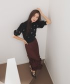 【ノエラ/Noela】のモチーフフリルタイトスカート チャ|ID: prp329100004814381 ipo3291000000034965664