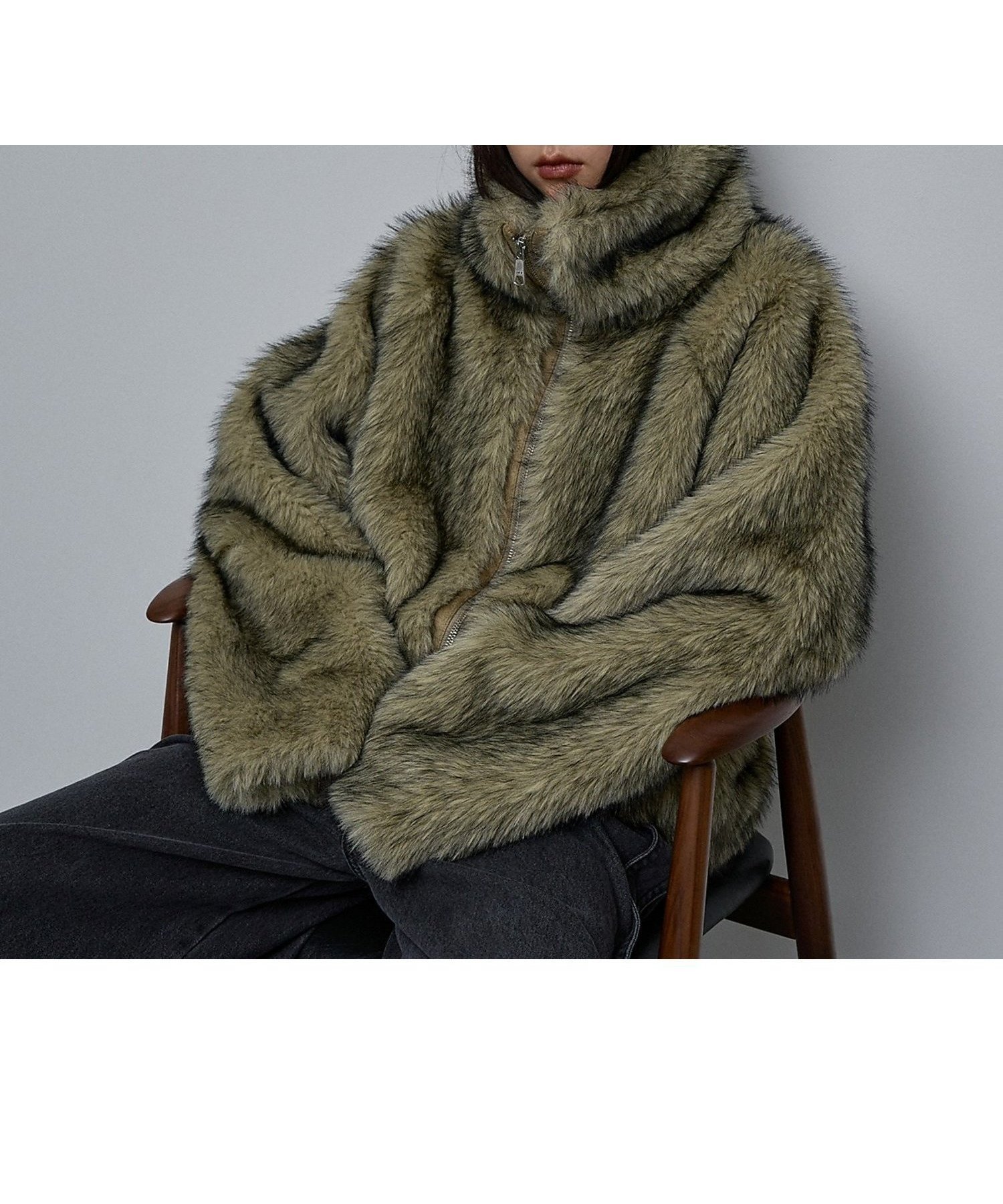 【ノミネ/NOMINE】のスタンドフェイクファーブルゾン インテリア・キッズ・メンズ・レディースファッション・服の通販 founy(ファニー) 　ファッション　Fashion　レディースファッション　Fashion for Women　アウター　Coat / Outerwear Collection　ブルゾンジャケット・スポーティアウター　Blouson Jackets　イエロー　Yellow　コンパクト　Compact, Small Size　デニム　Denim, Jeans Material　トレンド　Trend, Trending Now　バランス　Balance, Style Balance　フェイクファー　Faux Fur, Imitation Fur　ミックス　Mix, Mixed Style　ラグジュアリー　Luxury, Elegant　リアル　Real, Realistic　ロング　Long, Long-Length　ワイド　Wide, Wide Fit　再入荷　Restock / Back in Stock　イエロー|ID: prp329100004814397 ipo3291000000034965801