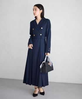 【アンデミュウ/Andemiu】のトレンチ風キンボタンワンピース 人気、トレンドファッション・服の通販 founy(ファニー) ファッション Fashion レディースファッション Fashion for Women ワンピース Dresses クラシカル Classical, Vintage-Inspired タートルネック Turtleneck, High Neck トレンチ Trench, Trench Coat メタル Metal, Metal Parts |ID:prp329100004814430