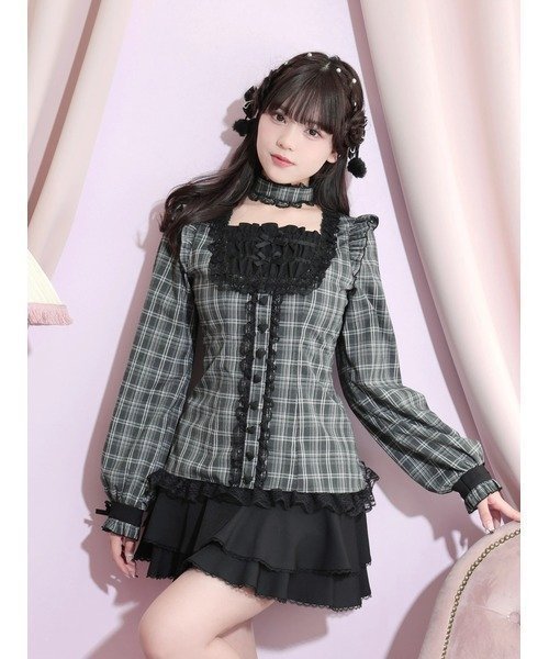 【ノエミ/NOEMIE】のチョーカー付きティアードセットアップ インテリア・キッズ・メンズ・レディースファッション・服の通販 founy(ファニー) https://founy.com/ ファッション Fashion レディースファッション Fashion for Women セットアップ Matching Sets クラシカル Classical, Vintage-Inspired セットアップ Set-Up, Coordinated Outfit チェック Check, Plaid, Tartan フリル Frill, Ruffle レース Lace, Lace Fabric エレガント 上品 Elegant |ID: prp329100004814437 ipo3291000000035011893