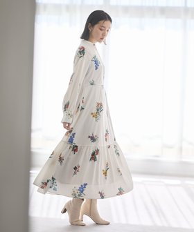 【アンデミュウ/Andemiu】のボタニカルフラワーワンピース 人気、トレンドファッション・服の通販 founy(ファニー) ファッション Fashion レディースファッション Fashion for Women ワンピース Dresses エレガント 上品 Elegant スキッパー Skipper, Open Collar フラワー Flower, Floral |ID:prp329100004814438