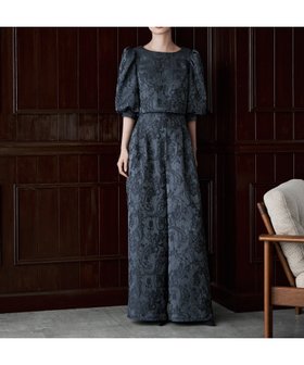 【ビーフラット/bflat】のジャガードクロップブラウス タックワイドパンツセットアップ 人気、トレンドファッション・服の通販 founy(ファニー) ファッション Fashion レディースファッション Fashion for Women セットアップ Matching Sets レディースパンツ・ボトムス Pants & Trousers / Bottoms クラシカル Classical, Vintage-Inspired コンパクト Compact, Small Size トレンド Trend, Trending Now ドレス Dress, One-Piece 人気 Popular, Best Seller ハーフ Half, Half-Length バランス Balance, Style Balance ペイズリー Paisley, Ethnic Pattern ボタニカル Botanical, Floral Pattern ボックス Boxy, Box Shape ポケット Pocket, Pocket Detail ワイド Wide, Wide Fit 結婚式 Wedding 二次会 After Party |ID:prp329100004814479