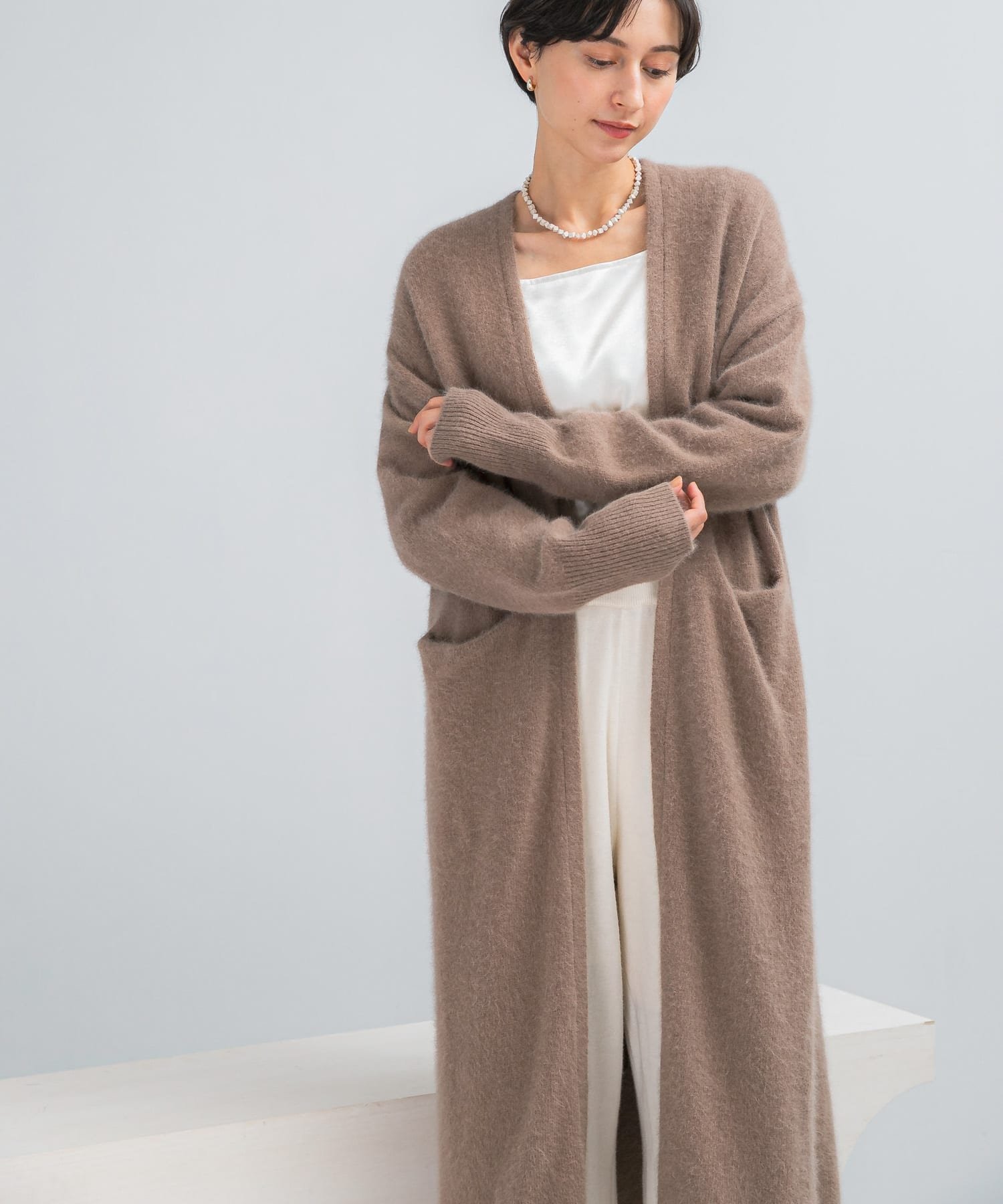 【アーバンリサーチ ロッソ/URBAN RESEARCH ROSSO】のファーニットロングガウン インテリア・キッズ・メンズ・レディースファッション・服の通販 founy(ファニー) 　ファッション　Fashion　レディースファッション　Fashion for Women　トップス・カットソー　Cut & Sew Tops　ニット　Knit Tops & Sweaters　2025年　2025　2025-2026秋冬・A/W　Autumn/Winter 2025–26 AW25–26　冬　Winter / This Winter　おすすめ　Recommended / Our Picks　インナー　Innerwear　ガウン　Gown, Robe　ルーズ　Loose, Oversized　ロング　Long, Long-Length　A/W・秋冬　Autumn/Winter　防寒　Cold Protection, Winter-Ready　ベージュ|ID: prp329100004814481 ipo3291000000034967045