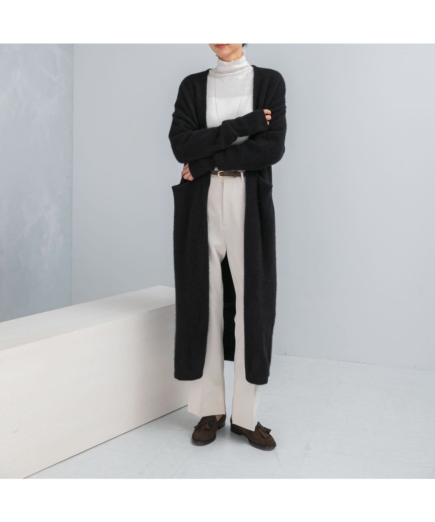 【アーバンリサーチ ロッソ/URBAN RESEARCH ROSSO】のファーニットロングガウン インテリア・キッズ・メンズ・レディースファッション・服の通販 founy(ファニー) 　ファッション　Fashion　レディースファッション　Fashion for Women　トップス・カットソー　Cut & Sew Tops　ニット　Knit Tops & Sweaters　2025年　2025　2025-2026秋冬・A/W　Autumn/Winter 2025–26 AW25–26　冬　Winter / This Winter　おすすめ　Recommended / Our Picks　インナー　Innerwear　ガウン　Gown, Robe　ルーズ　Loose, Oversized　ロング　Long, Long-Length　A/W・秋冬　Autumn/Winter　防寒　Cold Protection, Winter-Ready　ブラック|ID: prp329100004814481 ipo3291000000034967047