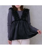 【ナルミヤ オンライン/NARUMIYA ONLINE】の【親子リンク】ドッキングフリルチュニック 人気、トレンドファッション・服の通販 founy(ファニー) ファッション Fashion レディースファッション Fashion for Women トップス・カットソー Cut & Sew Tops おすすめ Recommended / Our Picks チュニック Tunic, Long Top チュール Tulip, Tulip Motif ドッキング Docking, Mixed Material ネックレス Necklace, Pendant Necklace バランス Balance, Style Balance フリル Frill, Ruffle ブレスレット Bracelet, Wristband ポケット Pocket, Pocket Detail thumbnail 黒|ID: prp329100004814482 ipo3291000000034967062