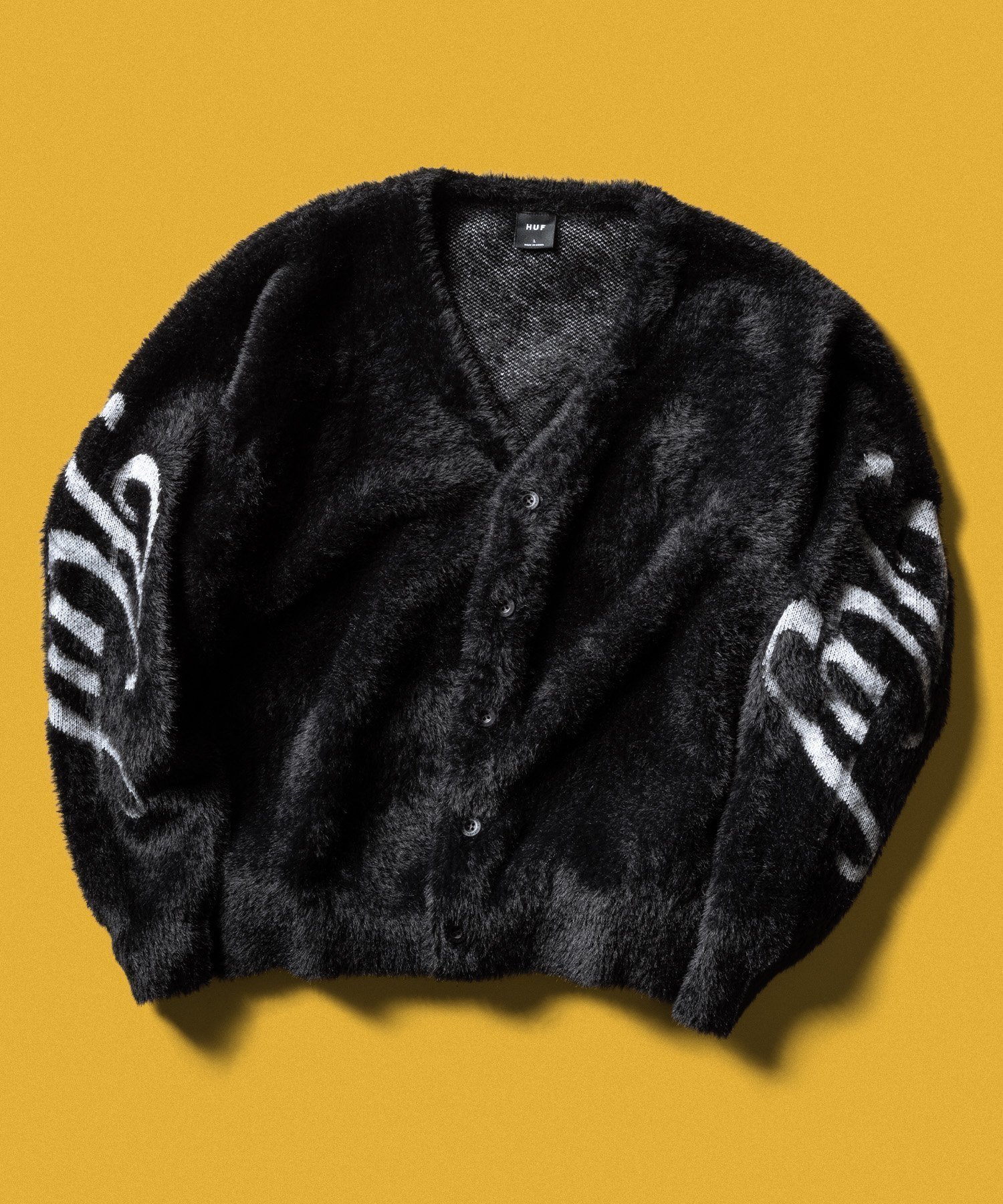 【ハフ/HUF】のTHE CROWN CARDIGAN / HUF カーディガン ニット インテリア・キッズ・メンズ・レディースファッション・服の通販 founy(ファニー) 　ファッション　Fashion　レディースファッション　Fashion for Women　トップス・カットソー　Cut & Sew Tops　ニット　Knit Tops & Sweaters　カーディガン・羽織り　Layered Style Cardigans　冬　Winter / This Winter　アクセサリー　Fashion Accessories　アクリル　Acrylic Material　カーディガン　Cardigan, Knitwear　グラフィック　Graphic, Graphic Design　ジャケット　Jacket, Outerwear　パターン　Pattern, Design Print　プリント　Print, Printed Pattern　ホリデーシーズン　Holiday Season　定番　Standard, Basic Item　BLACK|ID: prp329100004814484 ipo3291000000034967100