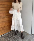 【ノエラ/Noela】のフリルドッキングワンピ ベージュ|ID: prp329100004814506 ipo3291000000034967434