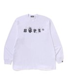 【ア ベイシング エイプ/A BATHING APE】のWRINKLE BAPE LOGO RELAXED FIT LS TEE 人気、トレンドファッション・服の通販 founy(ファニー) ファッション Fashion レディースファッション Fashion for Women スリーブ Sleeve, Long Sleeve / Short Sleeve フロント Front, Front Design プリント Print, Printed Pattern ロング Long, Long-Length thumbnail WHITE|ID: prp329100004814515 ipo3291000000034967507