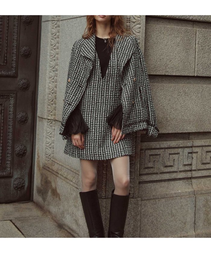 【ノエラ/Noela】のツイードミニ丈ジャンスカ インテリア・キッズ・メンズ・レディースファッション・服の通販 founy(ファニー) https://founy.com/ ファッション Fashion レディースファッション Fashion for Women おすすめ Recommended / Our Picks コンパクト Compact, Small Size シンプル Simple, Minimal セットアップ Set-Up, Coordinated Outfit ツイード Twill, Twill Weave トレンド Trend, Trending Now ポケット Pocket, Pocket Detail |ID: prp329100004814517 ipo3291000000034967510